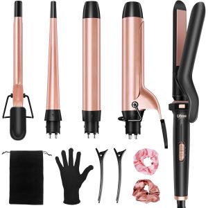 Ufree 5 in 1 Curling Iron with Interchangeable Ceramic Barrels